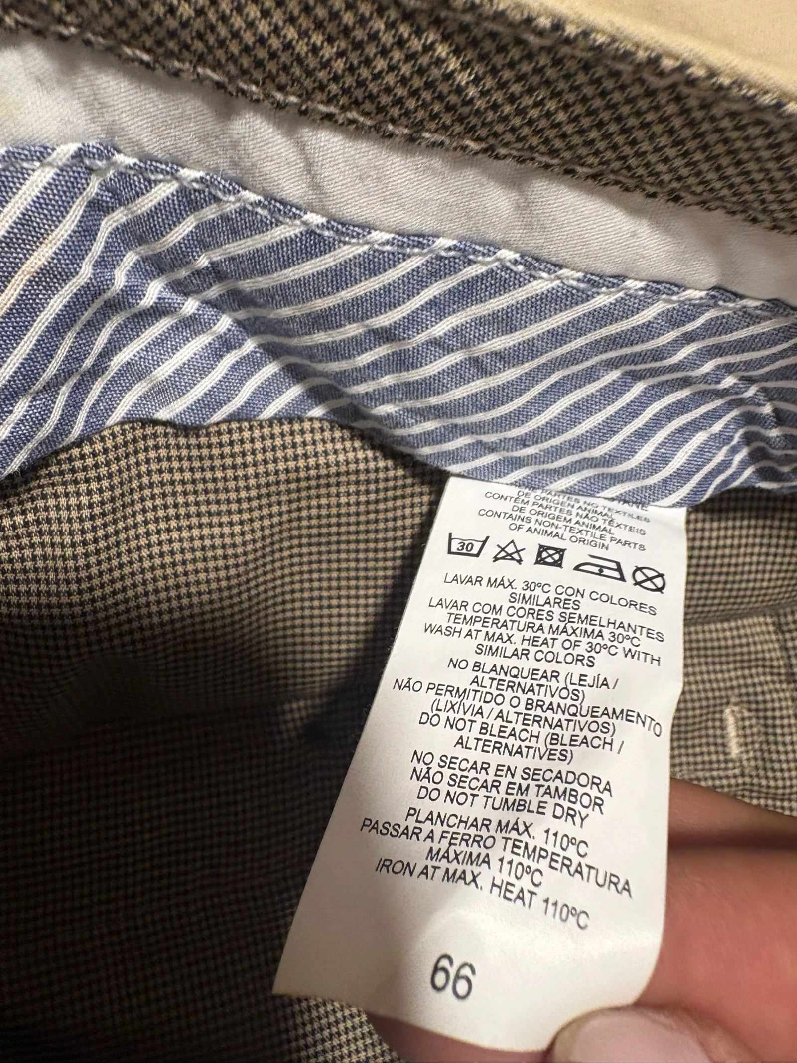 Pantalón chino beige Emidio Tucci El Corte Inglés t66 regular fit beige trousers chino – photo 5